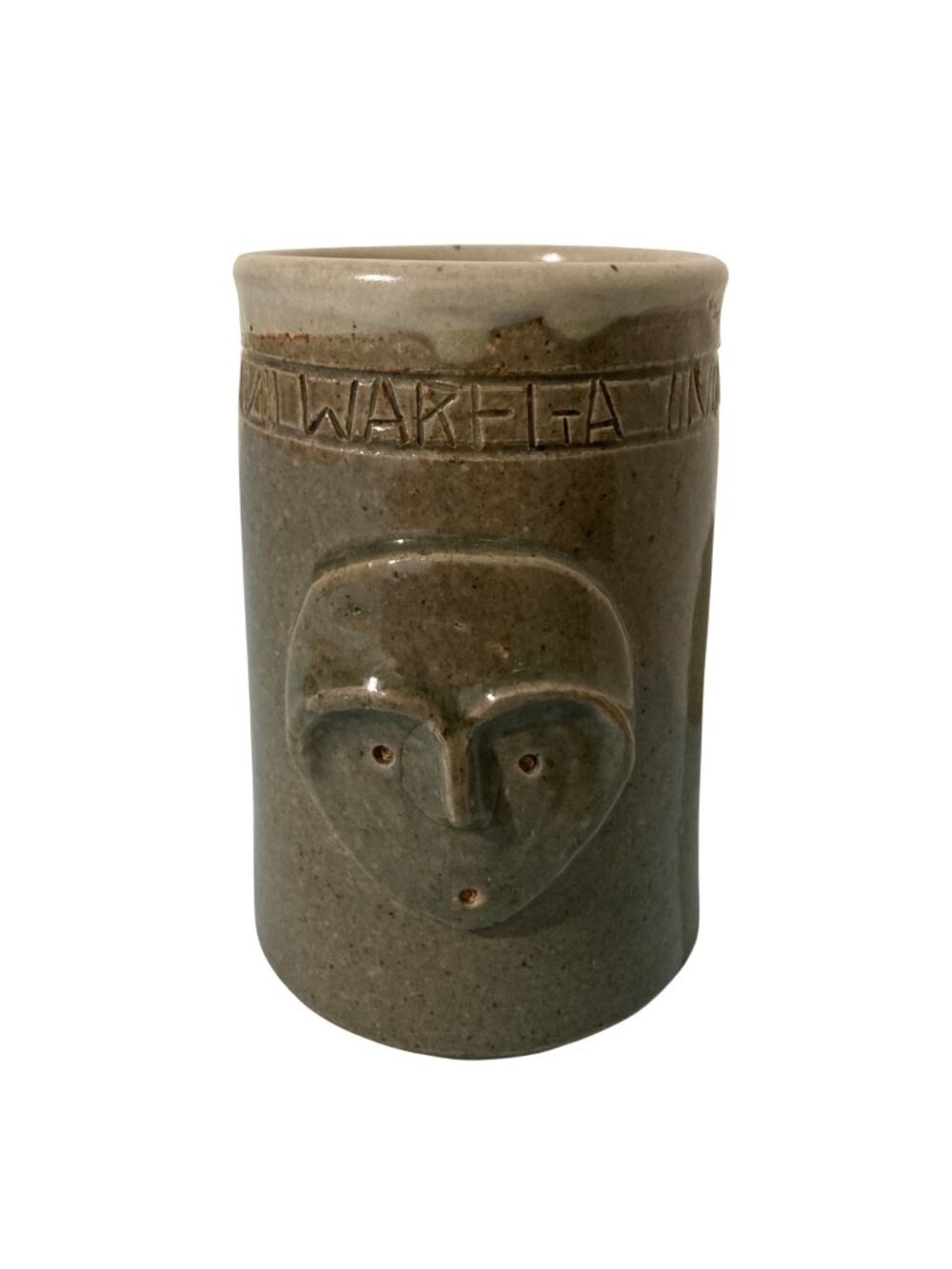 Art Pottery Face Coffee Tea Cup Mug Tiki Tumbler